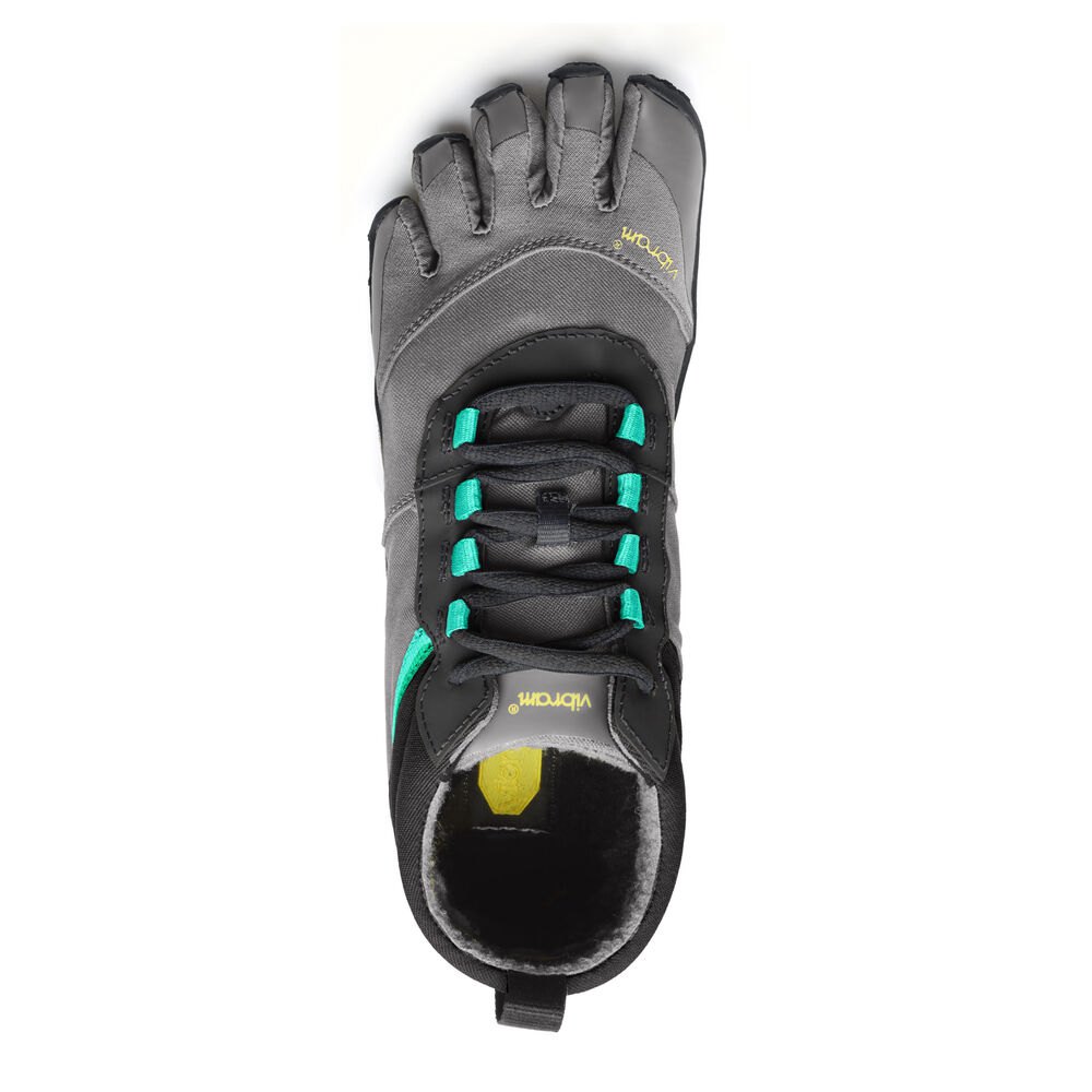 Zapatos De Trail Mujer Negros/Grises/Verdes - FiveFingers V-Trek Insulated - TXVHPM-496